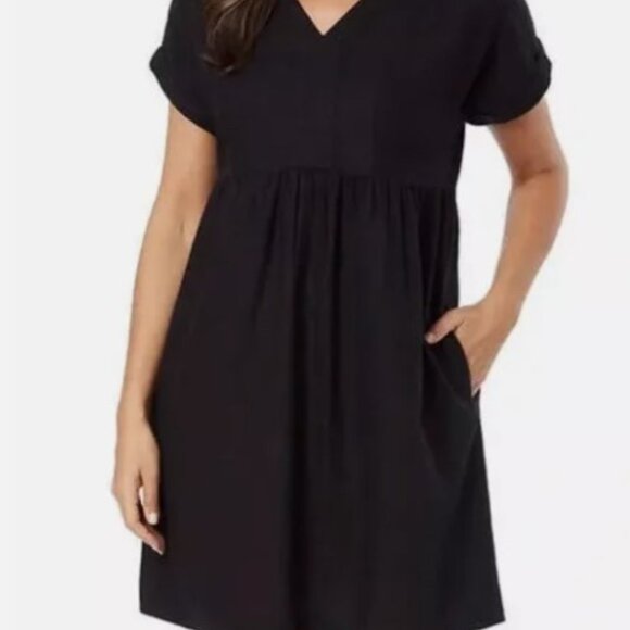 Briggs New York Black Linen Blend Dress - Women's Size S/P - Classic & Comfortab - Picture 4 of 4